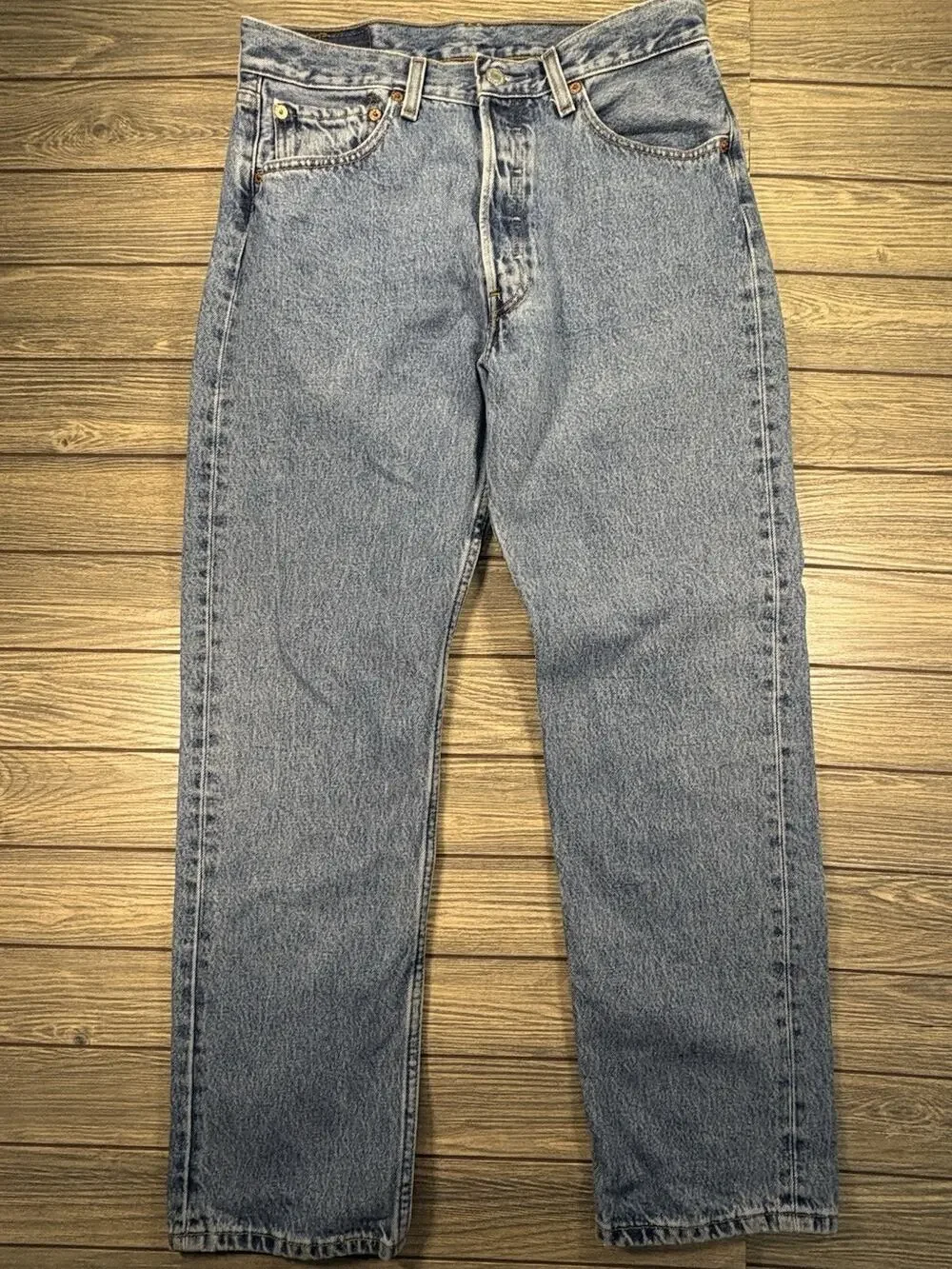Vtg Levi 501 Made in USA 2001 Jeans 32x30 Blue Denim Button Fly 501-0193 Y2K